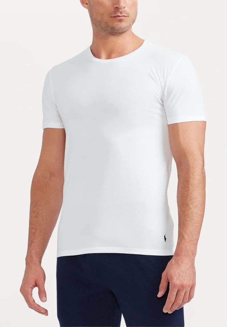 Polo Ralph Lauren Men's Medium White 3 Pack Crew Neck Slim Fit T-Shirts P2-18
